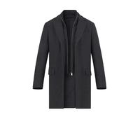 HACKETT Mantel Herren Reverskragen Wolle grau, 50 (M)