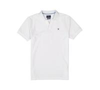 HACKETT Polo-Shirt Herren Slim Fit Kurzarm Baumwoll-Piqué weiß, XXL
