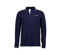 HACKETT Polo-Shirt Herren Slim Fit Langarm Baumwoll-Piqué blau, M