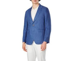 HACKETT Sakko Herren Leinen blau, 48