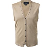 HACKETT Strickweste Herren Slim Fit V-Ausschnitt beige, XXL