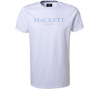 HACKETT T-Shirt Herren Slim Fit Kurzarm Rundhals Baumwolle weiß, XXL