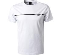 HACKETT T-Shirt Herren Slim Fit Kurzarm Rundhals Baumwolle weiß, XXL