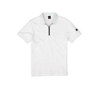 HACKETT Zip-Polo Herren Slim Fit Kurzarm Baumwoll-Jersey weiß, 3XL