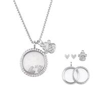 HACRAHO Gedenk-Halskette für Haustiere, Asche und Haare, Andenken an Hundefell, transparentes Glas, Kreis, Edelstahlkette, Gedenkschmuck für Frauen, Geschenk (runde Pfote, silberfarben)