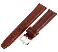 Hadley-Roma MSM881XA-160 Herren-Uhrenarmband, 16 mm, ölbraunes Leder, Schwarz, kastanienbraun, 18 mm, Normal