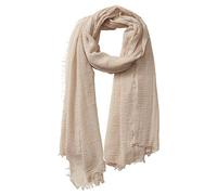 Hadley Wren Damen Klassischer, Weicher, Solider, Leichter, Länglicher Modischer Schal, beige, Einheitsgröße