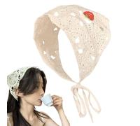 Häkel-Bandana, Häkel-Haarband, klassischer handgewebter gehäkelter Schal, Boho-Stil, für Freizeitkleidung, Jeans-Kleid