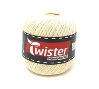 Twister Häkelgarn natur Handstrickgarn Baumwollgarn 2x100g