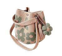 Häkelhandtaschen für Damen - Handtasche Schulter Einkaufstasche Motiv - Stricktasche | für Damen und Mädchen, geeignet für Pendeln, Einkaufen, Outdoor-Ausflüge, Urlaub, Reisen und, grün, Se référer au