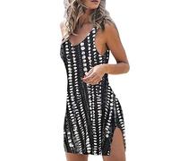 Häkelkleid Damen Sommer, Strandkleid Damen Bikini Cover Up Sommerkleid Sexy Hollow Out Häkel Netzkleid Ärmelloses Boho Kleid Minikleid Strand Urlaub Strandponcho Kleider Strandkleider für Fauen