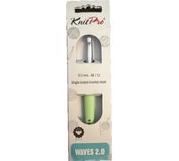Häkelnadel Knit Pro Waves 2.0 Neue verbesserte Version, 9,0 mm | stärkere, langlebigere Griffe, Aluminiumhaken, ergonomische Gummigriffe