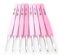 Häkelnadel Set, 9 Stück Farbverlauf Häkeln Häkelnadeln Häkeln Haken Set Stricknadeln Stiche mit Buntem Weichem Griff