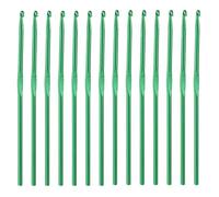 Häkelnadel Set, Häkelnadeln Set, Crochet Hook, 14 grüne Häkelnadel für Anfänger oder Profis, Häkelnadel 4mm, Ergonomische Gestaltung, Zum Stricken von Mützen, Schals, Taschen und Handarbeiten (14)