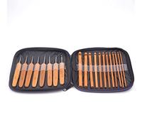 Häkelnadeln-Set, 1,0 mm bis 10 mm, Bambus-Stricknadeln-Set, ergonomische Häkelnadeln aus Holz, für Anfänger, Häkelliebhaber