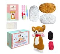 Häkelset für Anfänger, Baumwollgarn 10,24 Zoll | Häkelset für Hunde mit Garn und Werkzeugen, DIY Handwerk -Teen, Geschenk für Erwachsene und Teenager, Amigurumi Cröchet Kìt | Hob