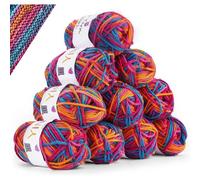 Häkelwolle Farbverlauf 10x25g Mehrfarbig Sockenwolle Blaues Pulver