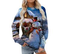 Hässliche Weihnachtspullover Hässlicher Ugly Weihnachtspullover Damen Xmas Pullover Weihnachten Pulli Christmas Pullover Damen Lustige Hässlich Weihnachtspulli Weihnachts Pullis Sweatshirt Damen 6XL
