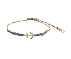 HAFENKLUNKER - HARMONY TEXTIL Armband / roségold - grau