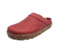 Haflinger 818070-0 Travel-Clog Neo Damen Herren Pantoletten Clogs Leder, Größe:39 EU, Farbe:Rot