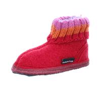 HAFLINGER Hüttenschuh Paul mit Kragen aus reiner Schurwolle Rot (Ziegelrot 85), EU Gr. 37