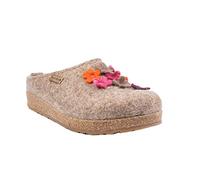 HAFLINGER 731051 Grizzly Admio Damen Hausschuhe Pantoffeln, Größe:42 EU, Farbe:Beige