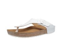 Haflinger Pantolette Zehentrenner Bio Memphis Leder Weiß Unisex Größe 41