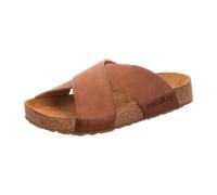 HAFLINGER Bio Mio Leder Pantolette Sandale Unisex (Country Braun 1660), Gr 42