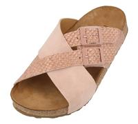 HAFLINGER Bio Amiga Leder Riehmen Sandale Korkfußbett Damen Rosa (Rose 1758), Gr 41