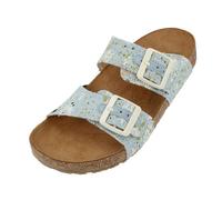 HAFLINGER Bio Andrea Canvas Pantolette Sandale (Jeans Canvas 4003), Gr 42