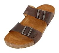 HAFLINGER Bio Andrea Leder Pantolette Sandale Braun (730), Gr 38