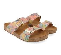 HAFLINGER Bio Andrea Leder Pantolette Sandale Corkmulti Rainbow (1743), Gr 37