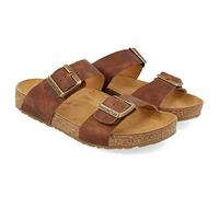 HAFLINGER Bio Andrea Leder Pantolette Sandale Country Braun (1726), Gr 46