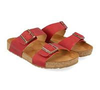 HAFLINGER Bio Andrea Leder Pantolette Sandale Country Rot (1723), Gr 40
