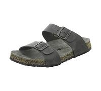 HAFLINGER Bio Andrea Leder ungefüttert Pantolette Sandale Unisex Anthrazit (841), Gr 44