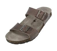 HAFLINGER Bio Andrea Leder ungefüttert Pantolette Sandale Unisex Braun (Palisander 1430), Gr 40