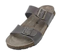 HAFLINGER Bio Andrea Leder ungefüttert Pantolette Sandale Unisex Graphit (2705), Gr 38