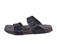 HAFLINGER Bio Andrea Leder ungefüttert Pantolette Sandale Unisex Schwarz (866), Gr 41