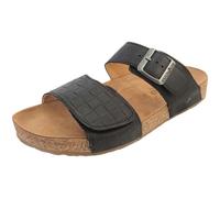 Haflinger - Bio Aria - Damen Klett-Sandale mit Korkfußbett - Schwarz, Gr. 41