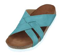 HAFLINGER Bio BO Pantolette Unisex Leder Türkis (Country Aqua 1657), Gr 40