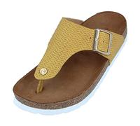 HAFLINGER Bio Conny Pantolette Zehentrenner Unisex Gelb (Braided Senf 1671), Gr 36