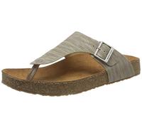 HAFLINGER Bio Conny Pantolette Zehentrenner Unisex Leder Beige (2740), Gr. 36