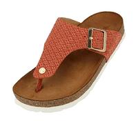 HAFLINGER Bio Conny Pantolette Zehentrenner Unisex Leder (Braided Zimt 1676), Gr 36
