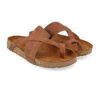 HAFLINGER Bio Jack Unisex Leder Pantolette Sandale Zehentrenner (Country Braun 1660), Gr 47