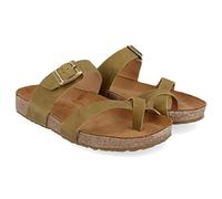 HAFLINGER Bio Juno Leder Pantolette Sandale Korkfußbett Unisex