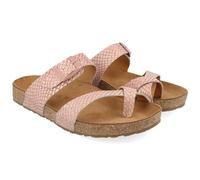 HAFLINGER Bio Juno Leder Pantolette Sandale Korkfußbett Unisex Rosa (Rosé 1758), Gr 39