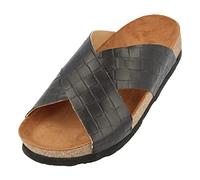 HAFLINGER Bio Mio Leder Pantolette Sandale Unisex (Paris Schwarz 1678), Gr 40