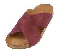 HAFLINGER Bio Mio Leder Pantolette Sandale Unisex Rot (Country Bordeaux 1654), Gr 38