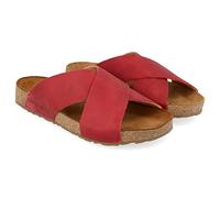 HAFLINGER Bio Mio Leder Pantolette Sandale Unisex Rot (Country Rot 1656), Gr 45