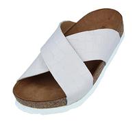 HAFLINGER Bio Mio Leder Pantolette Sandale Unisex Weiß (Paris Ice 1679), Gr 40